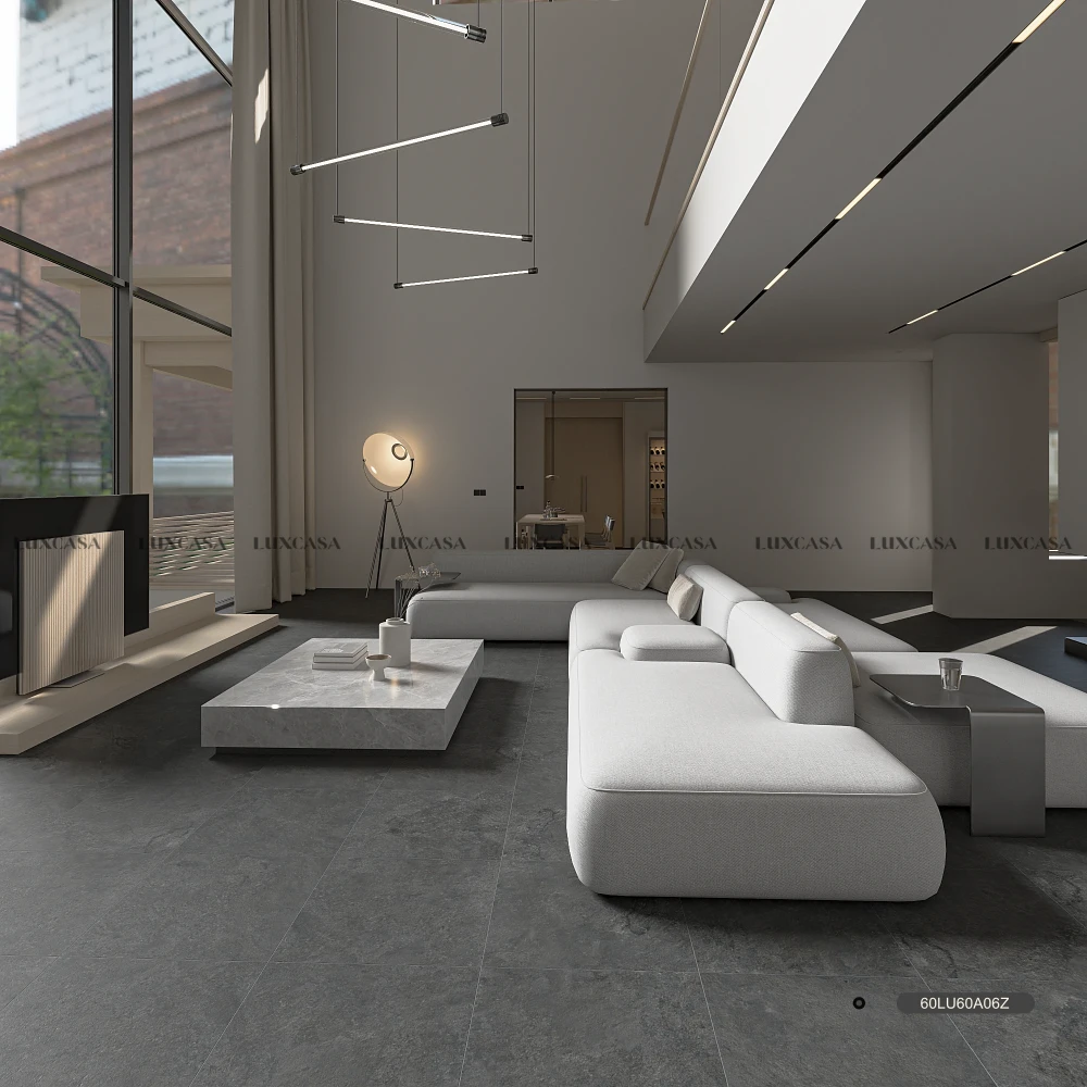 Gạch lát sàn chính 60x60 màu đen 60LU60A06Z 