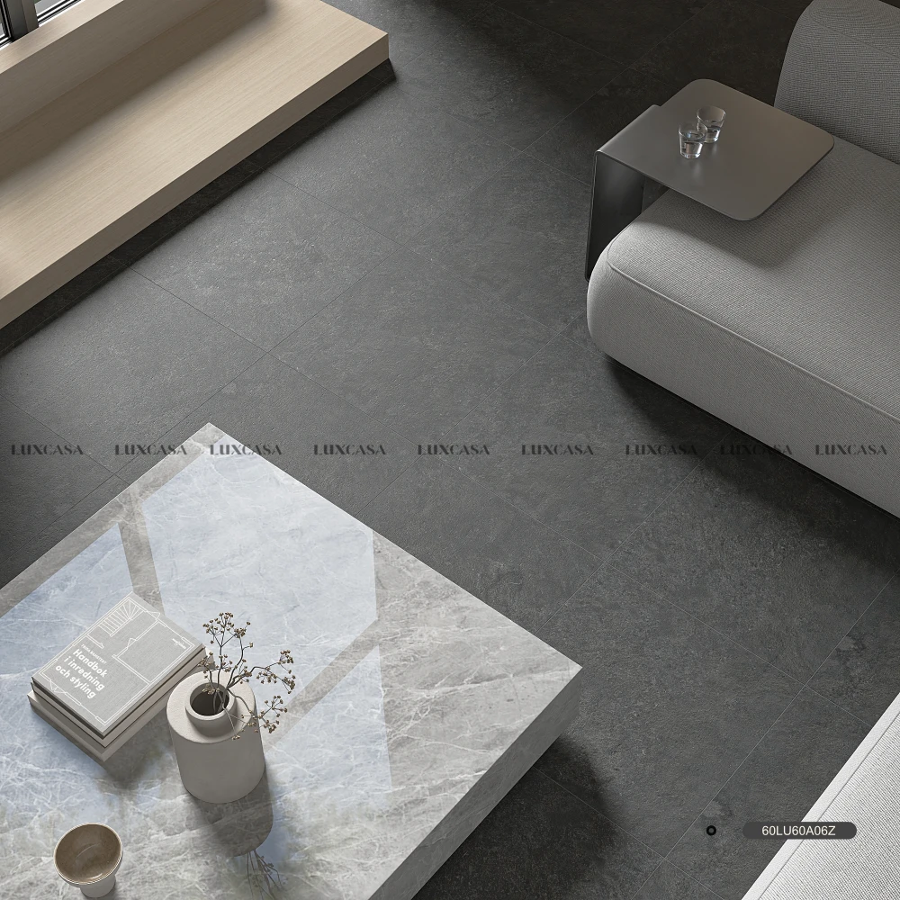 Gạch lát sàn chính 60x60 màu đen 60LU60A06Z 