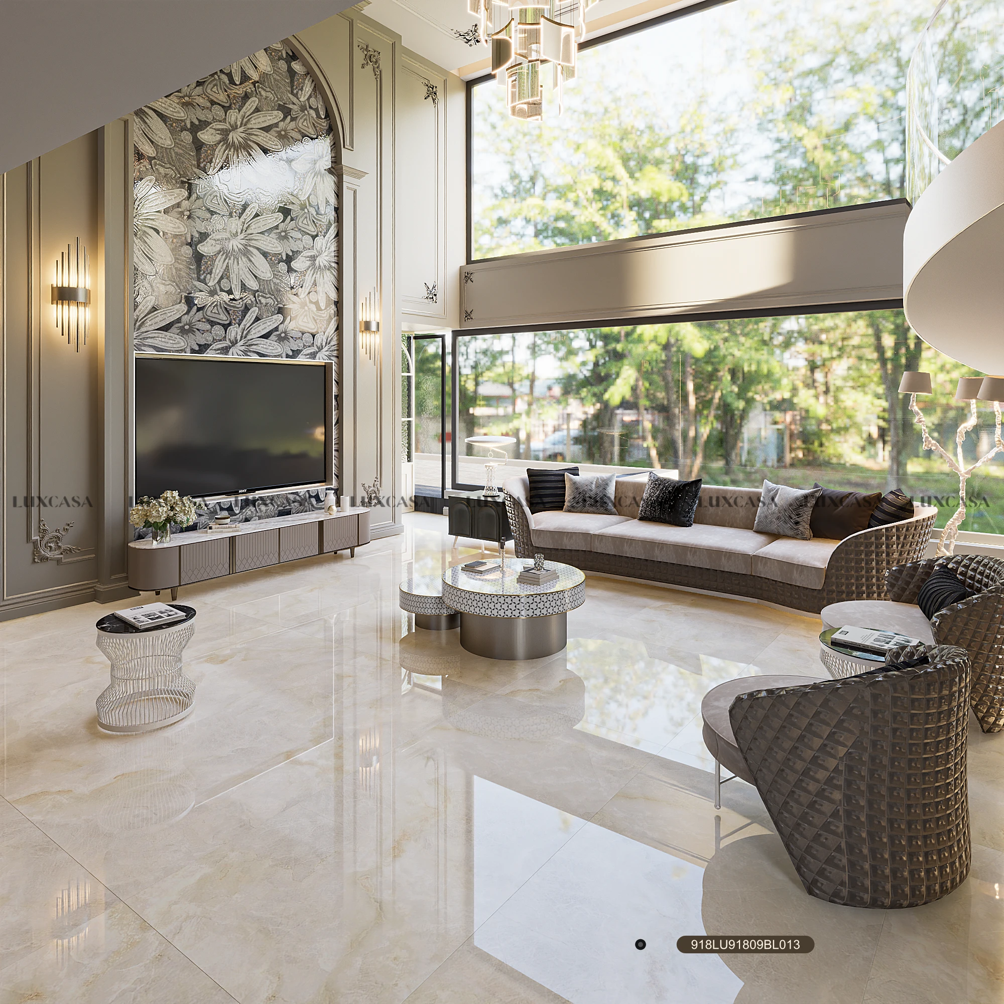 Gạch lát nền nhà 900×1800 918LU91809BL013