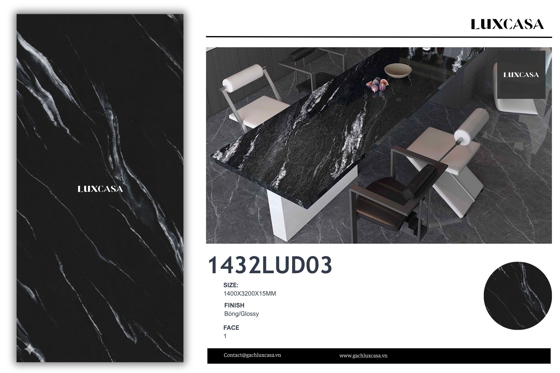 Đá nung kết 140X320X1.5 1432LUD03GY