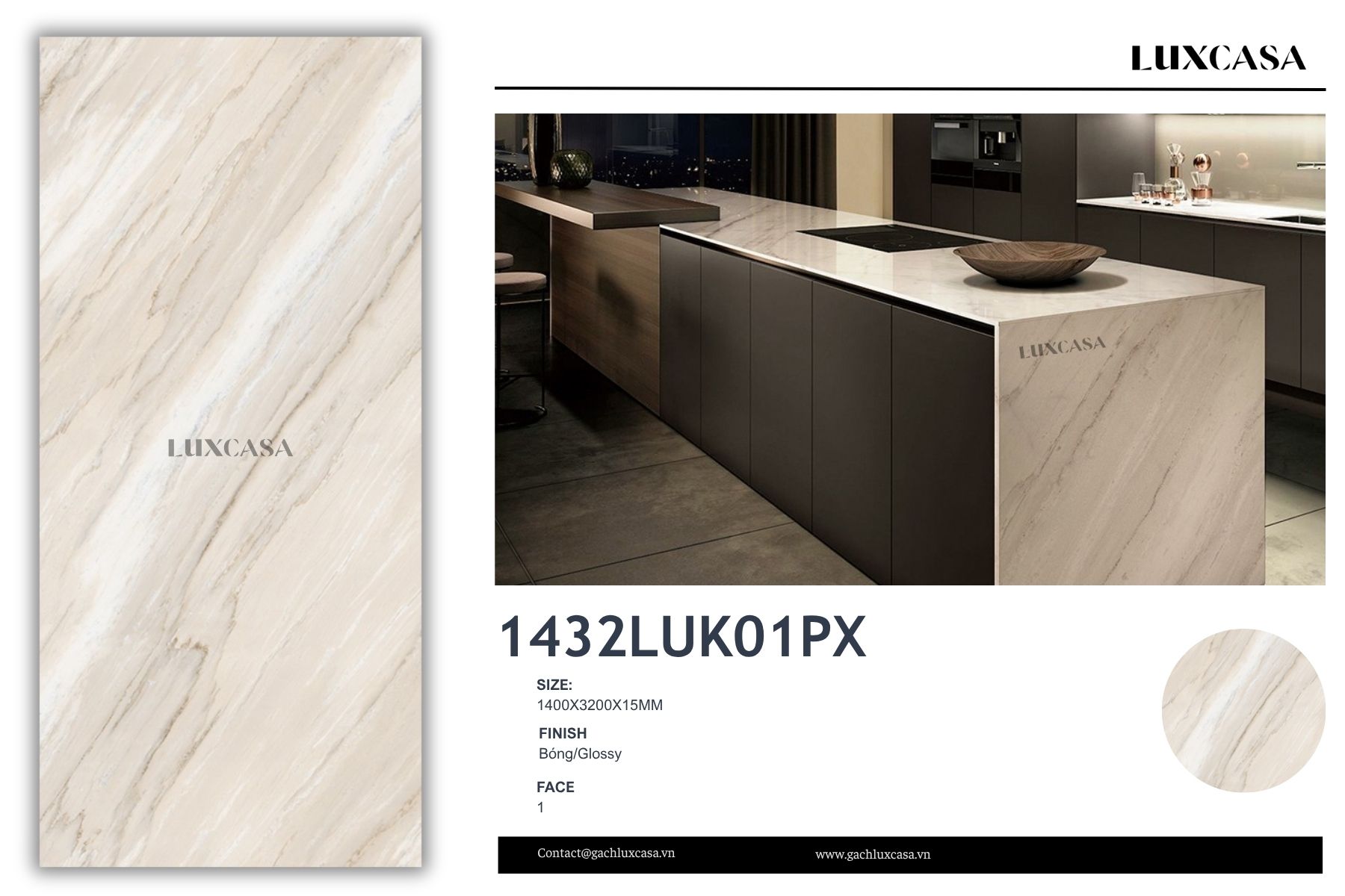 Đá nung kết 140X320X1.5 1432LUK01PXGY