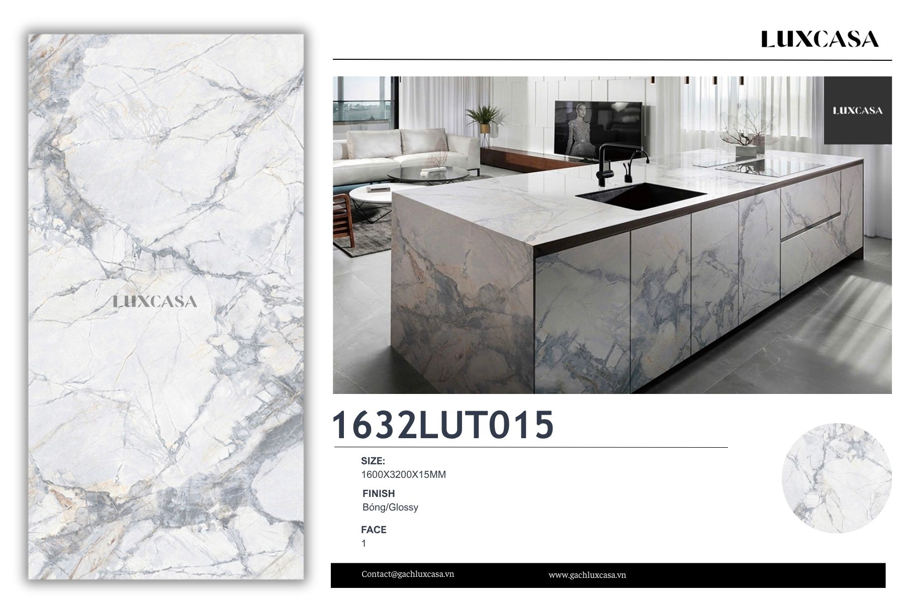 Đá nung kết 160X320X1.5 1632LUT015MT