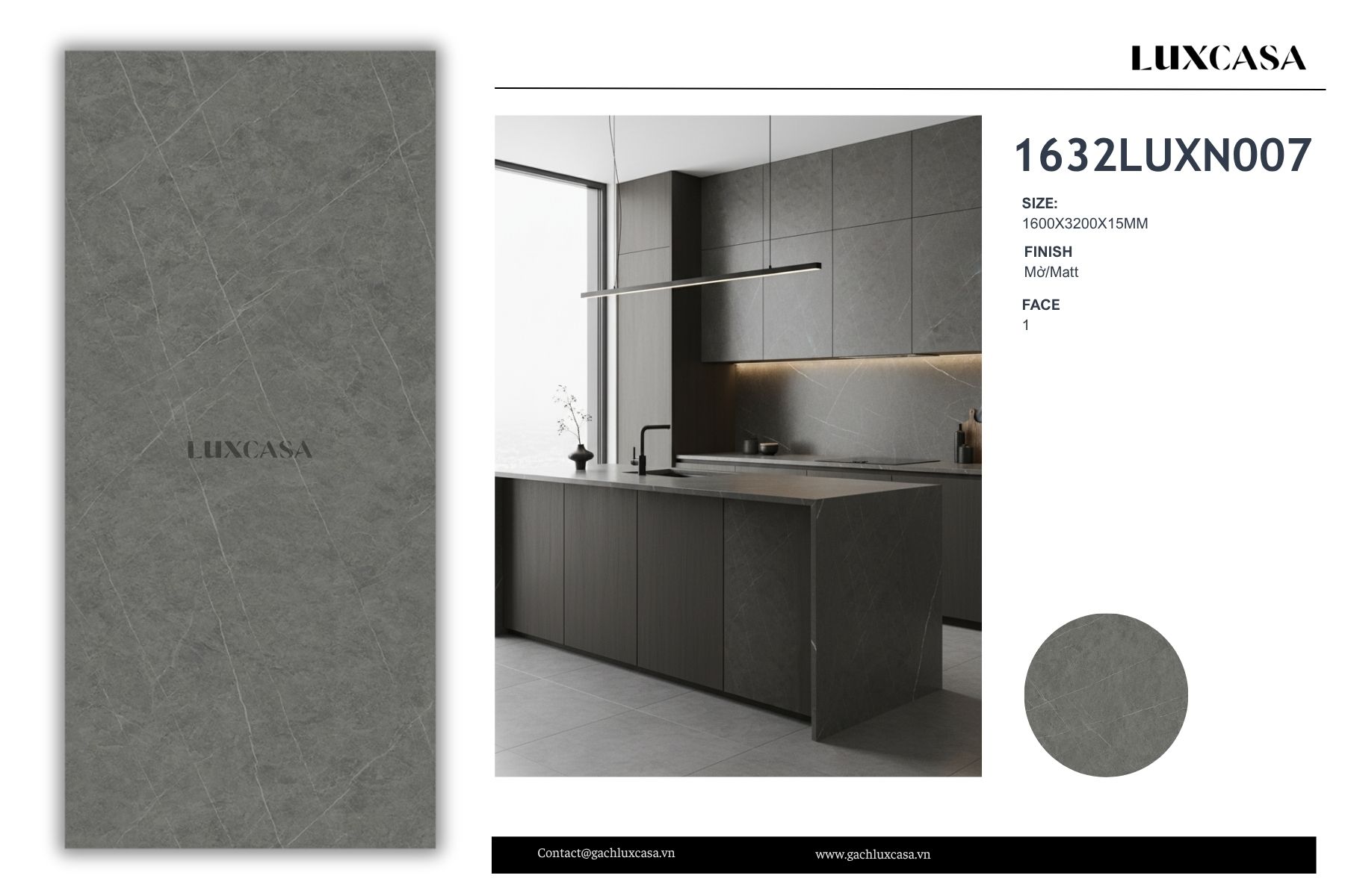 Đá nung kết 160X320X1.5 1632LUXN007