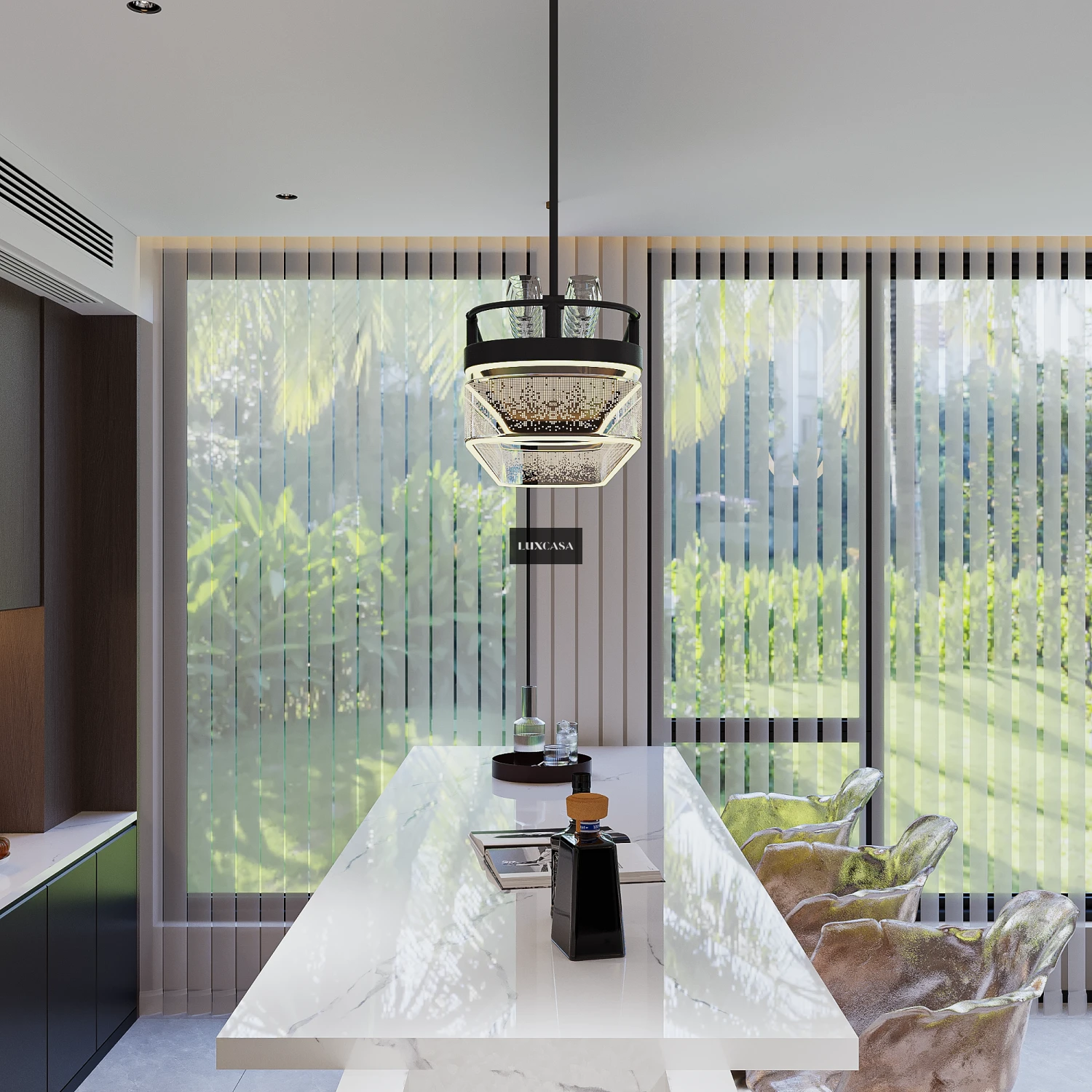 Đá nung kết 160X320X1.5 làm bàn đảo bếp 1632LUT016