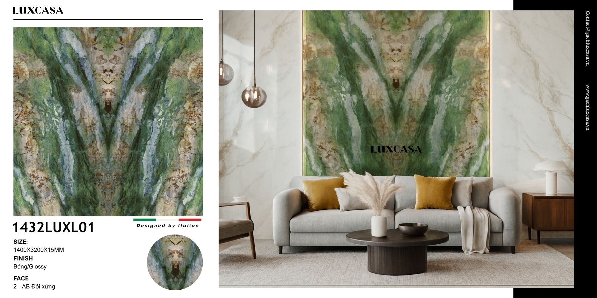 Đá nung kết Trung Quốc 140X320X1.5 1432LUXL01