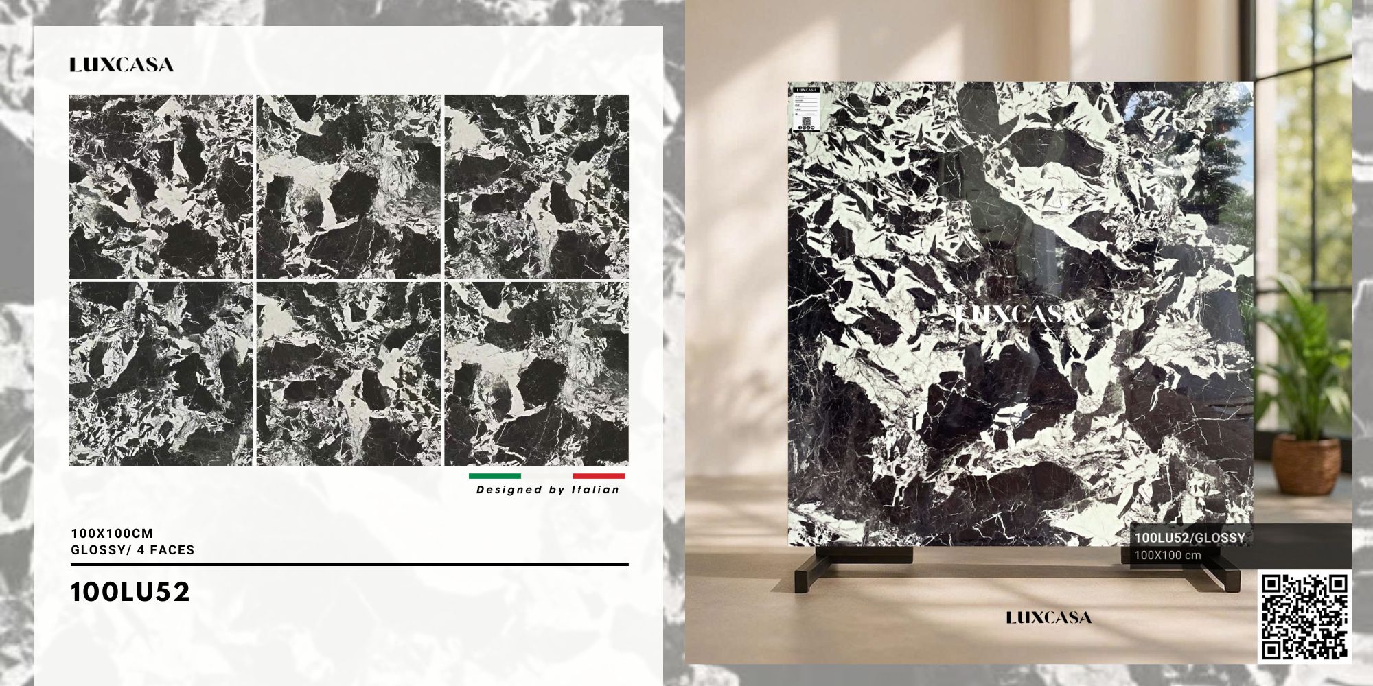 Gạch 1000×1000 giả đá 100LU52