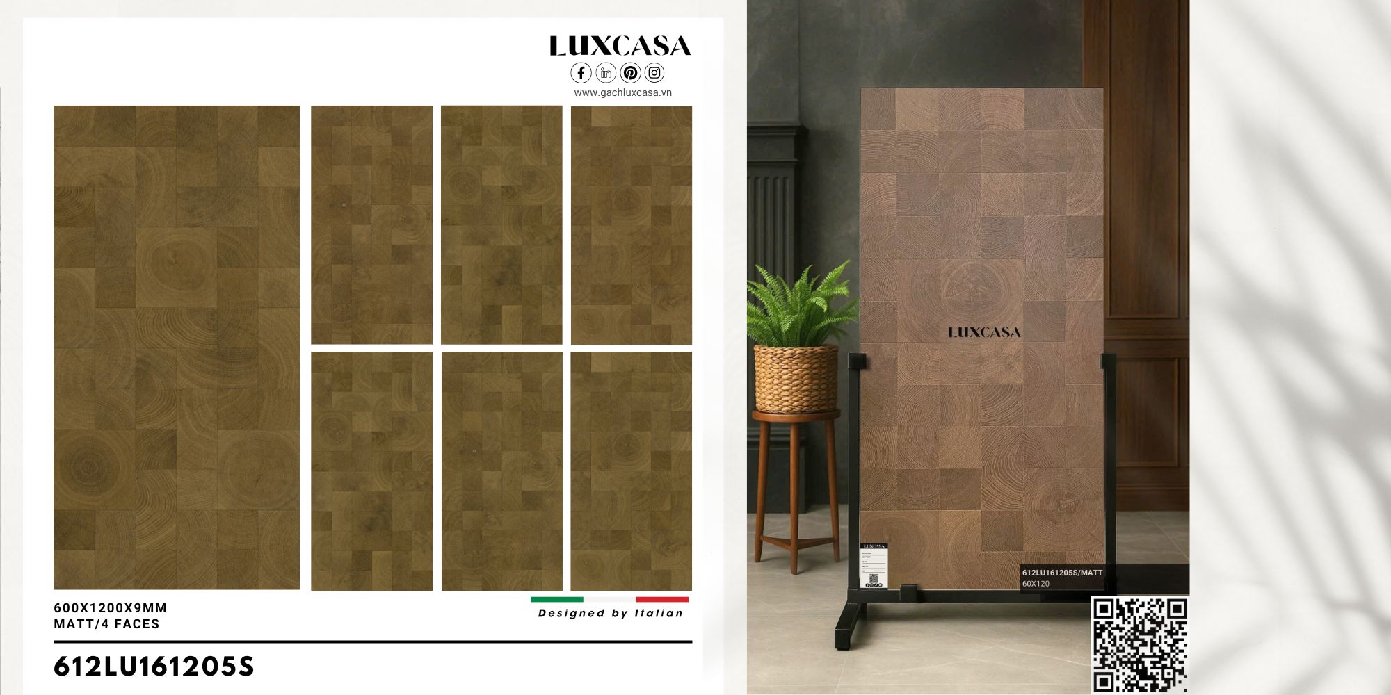 Gạch giả gỗ 60×120 612LU161205S