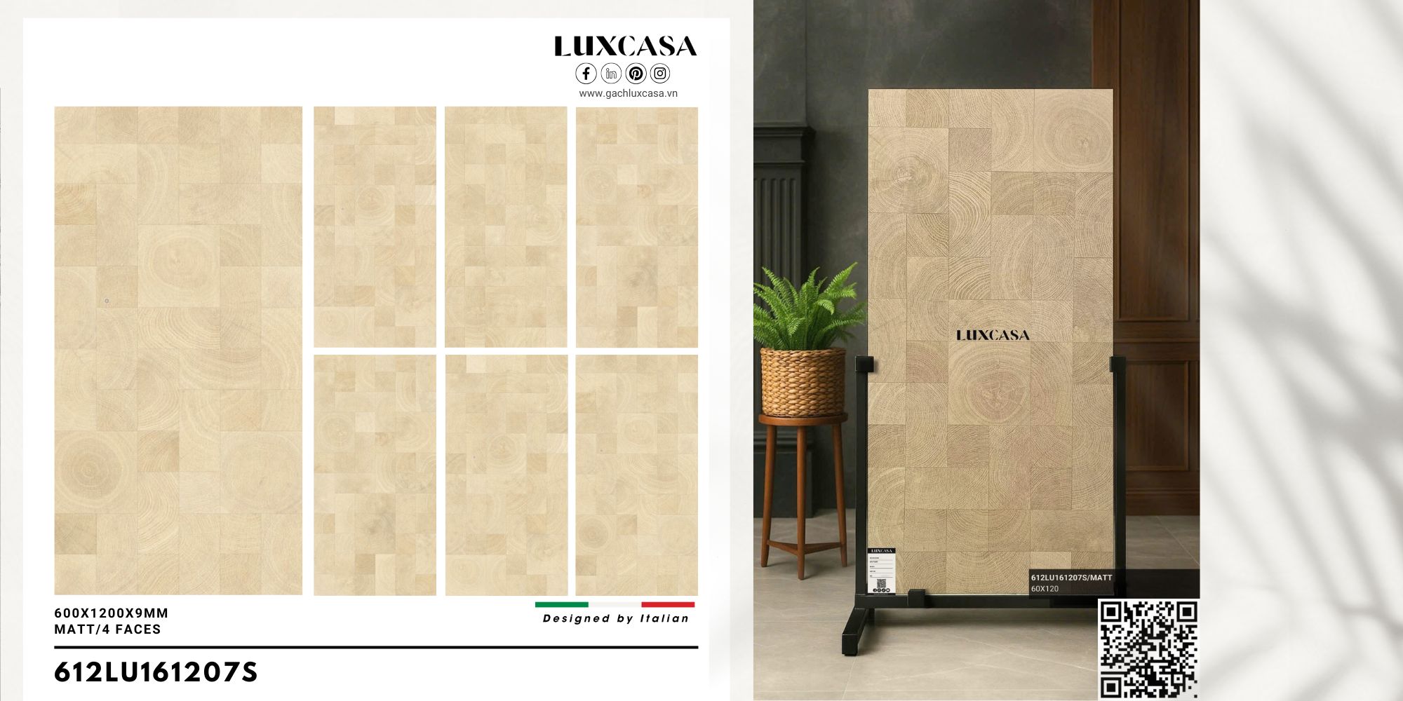 Gạch giả gỗ 60x120 612LU161207S