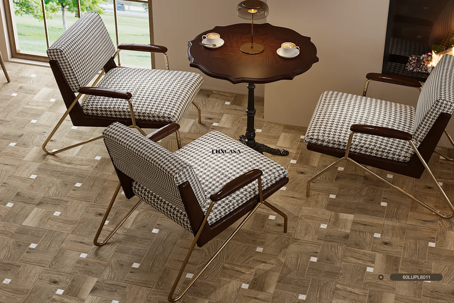 Gạch giả gỗ 60x60 Trung Quốc lát cửa hàng kinh doanh, tạo không gian chuyên nghiệp và thu hút.