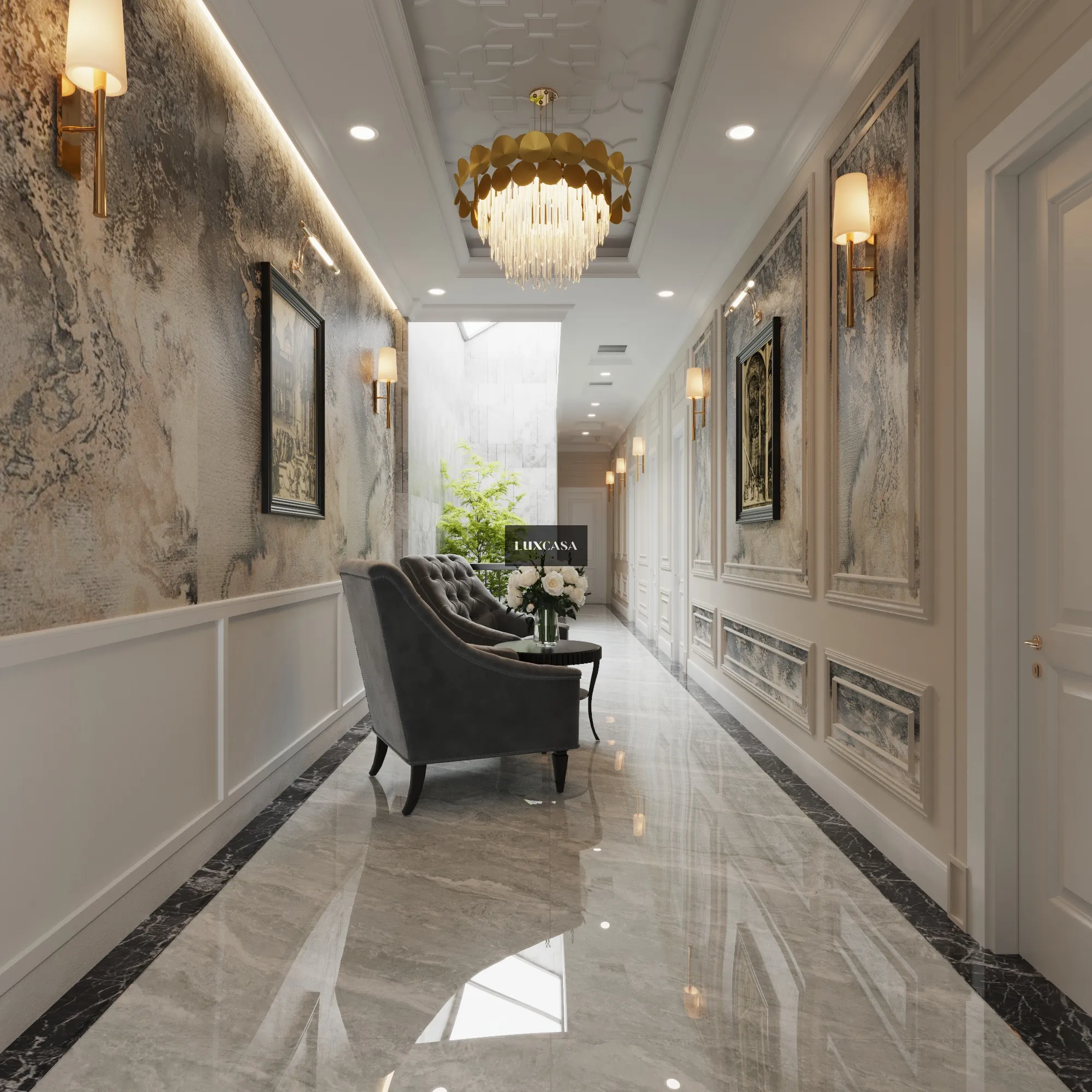 Gạch hành lang bóng 60x120 612LU612022