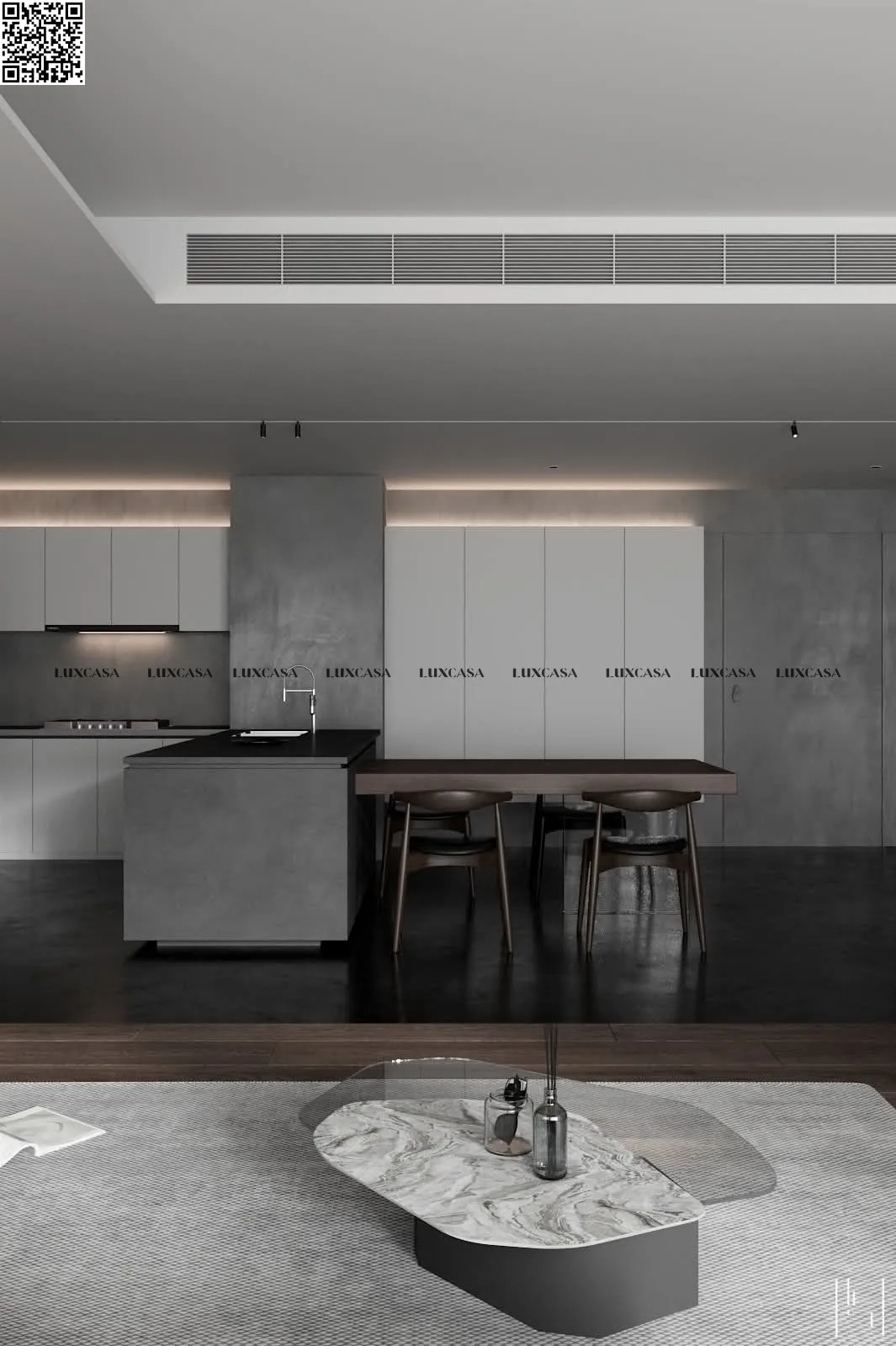 Gạch lát nền 60x60 màu đen 60LU60618