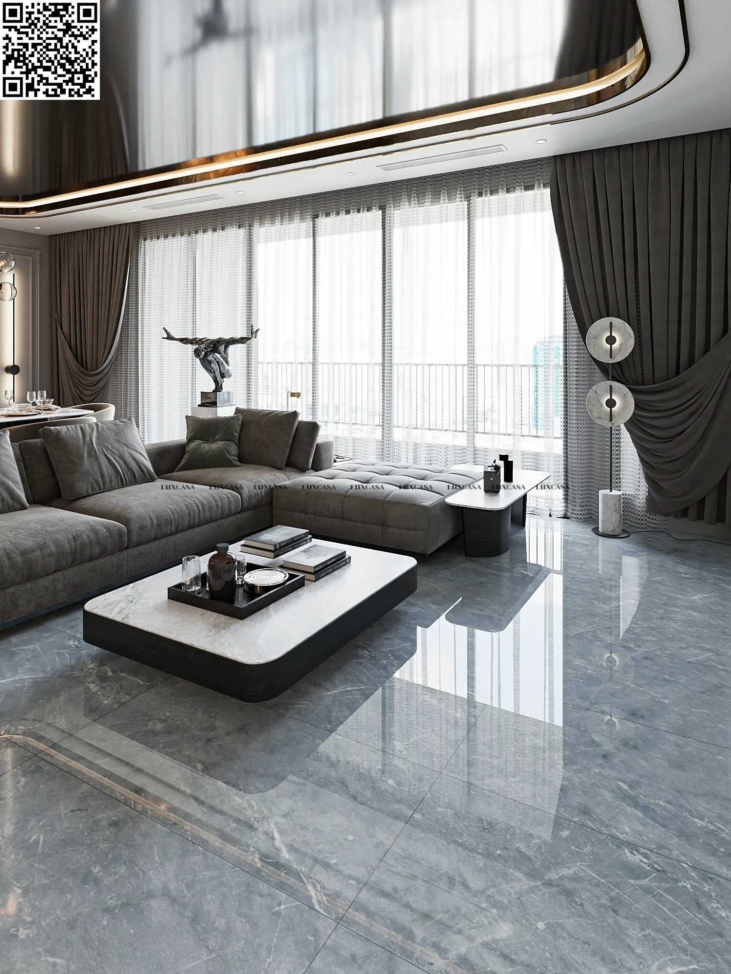 Gạch lát phòng khách xám xanh 600x1200 6120LU1233 (2)