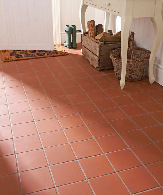 Mẫu gạch tàu đỏ 30x30 lát nền trong nhà