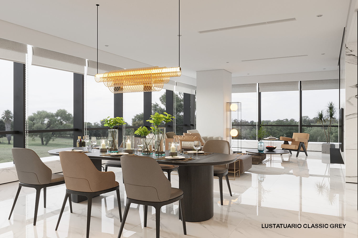 Gạch trắng vân mây 1200x1200 lát nền nhà siêu bóng