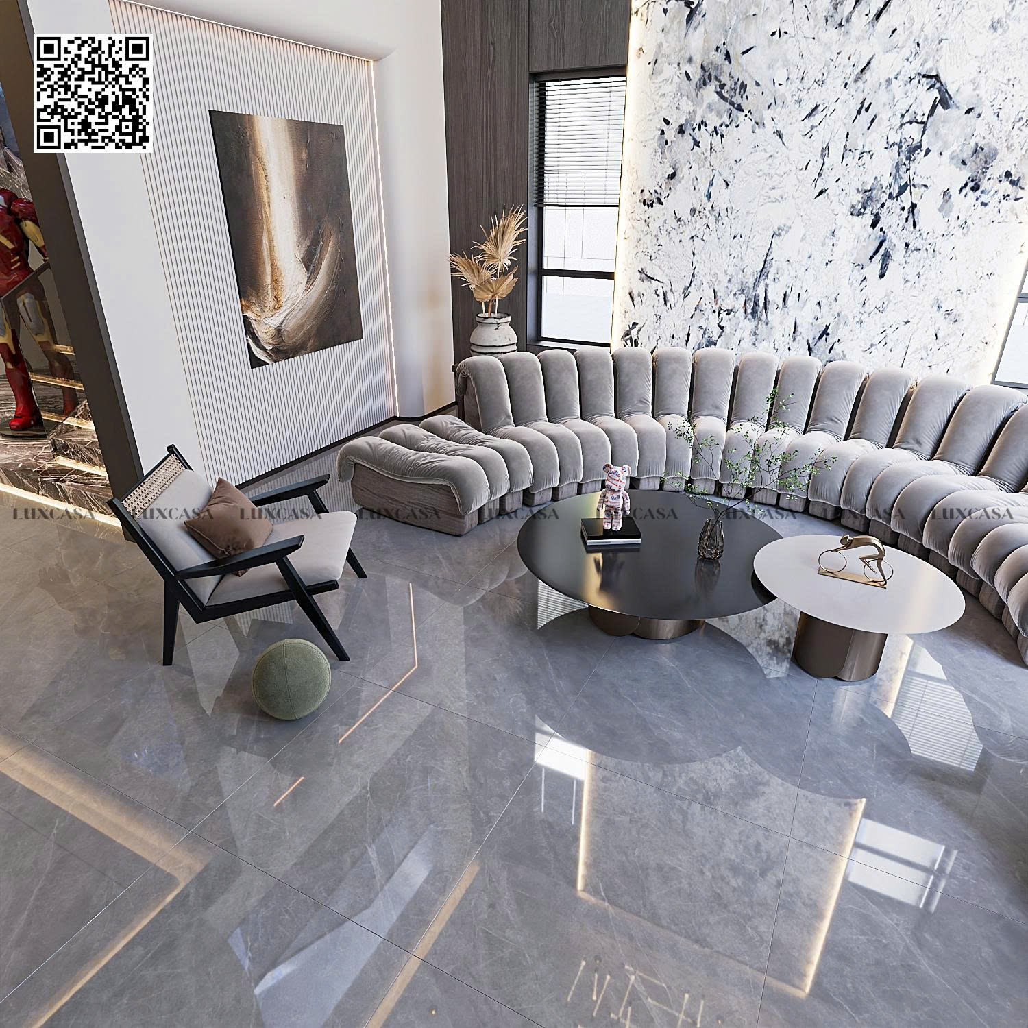 Gạch xám 80x80 bóng Trung Quốc 80LU809