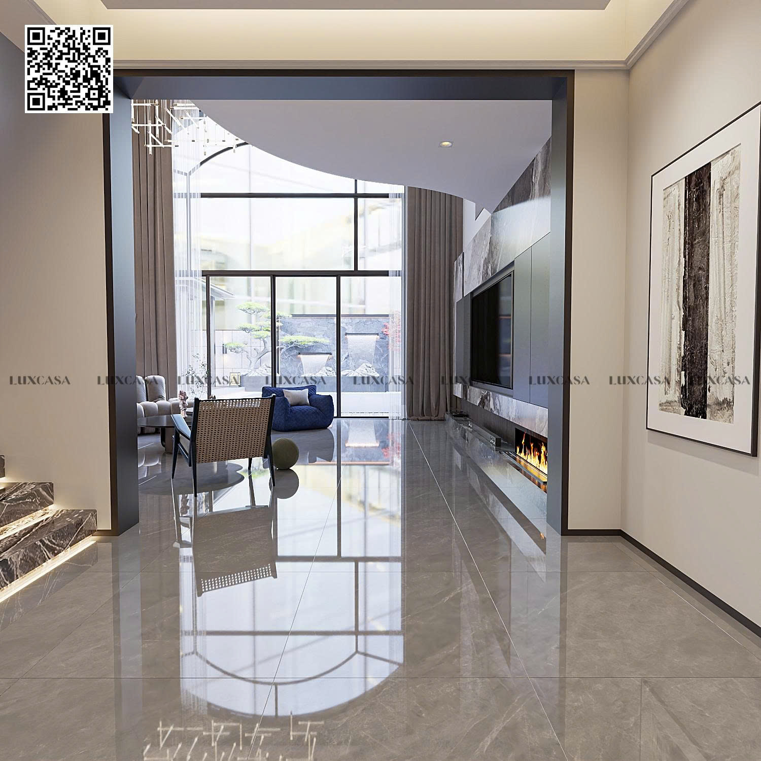 Gạch xám 80x80 bóng Trung Quốc 80LU809