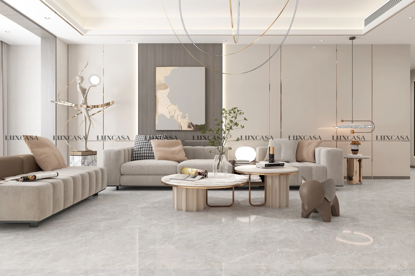 Gạch lát sàn xám đá 60x120 612LUB12077