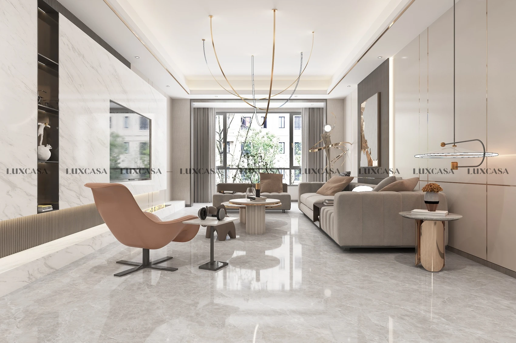 Gạch lát sàn xám đá 60x120 612LUB12077