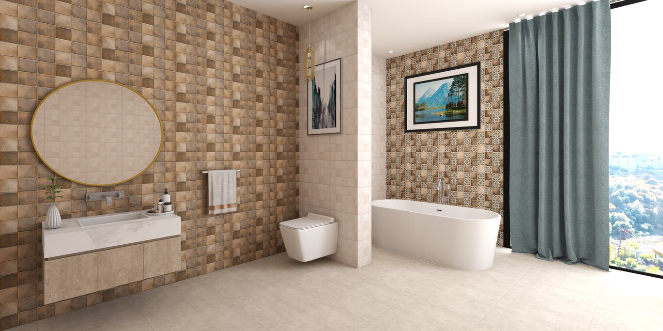 Mẫu gạch lát nhà vệ sinh 30x30 màu kem