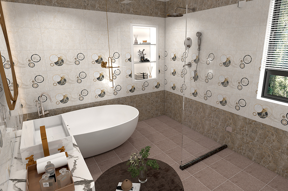 Mẫu gạch lát nhà vệ sinh 30x30 màu nâu