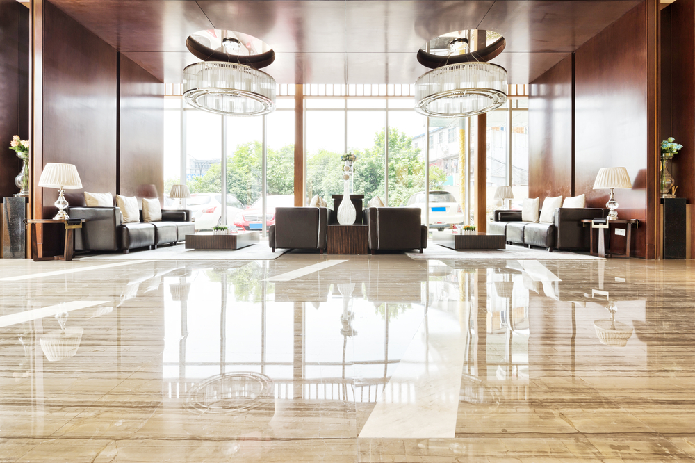 Đá marble tự nhiên lát nền phòng khách