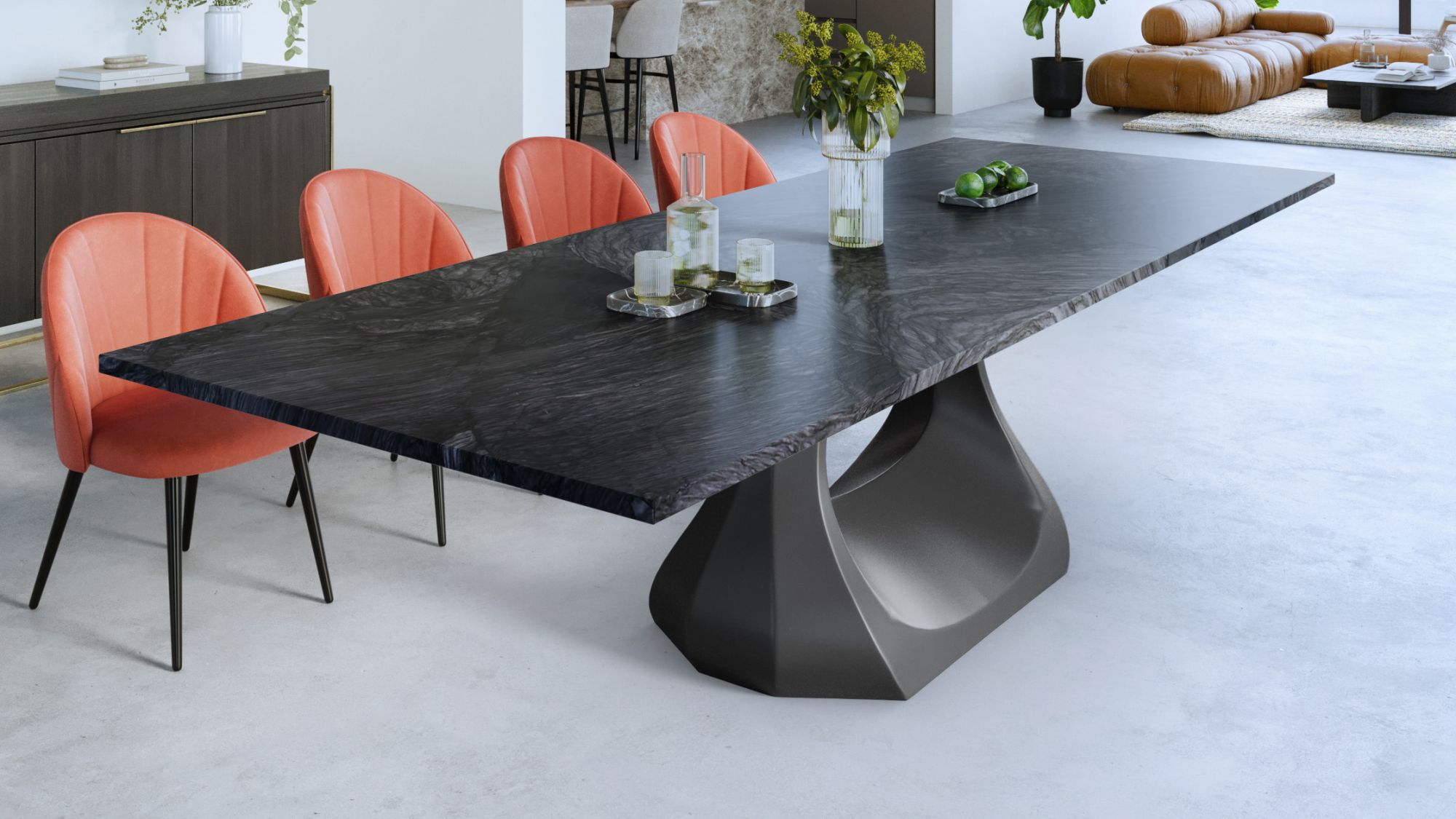 Đá marble tự nhiên làm bàn ăn