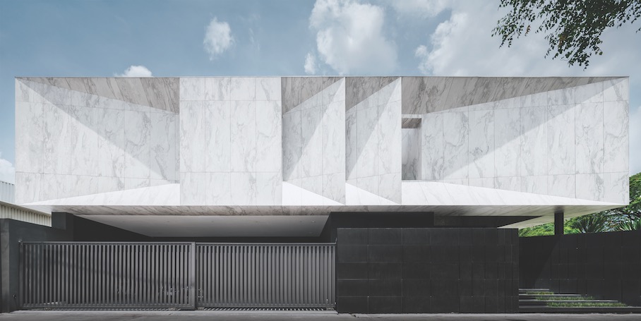 Đá tự nhiên vân marble ốp mặt tiền nhà đẹp