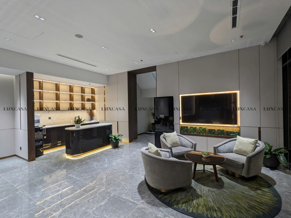 Hình ảnh thực tế mẫu gạch 80x80 Ấn Độ khi lát nền nhà khách