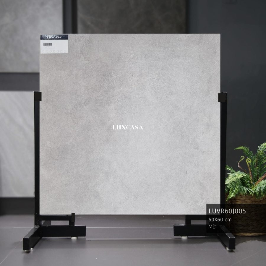 Mẫu gạch ốp mặt tiền hiệu ứng xi măng màu xám trắng