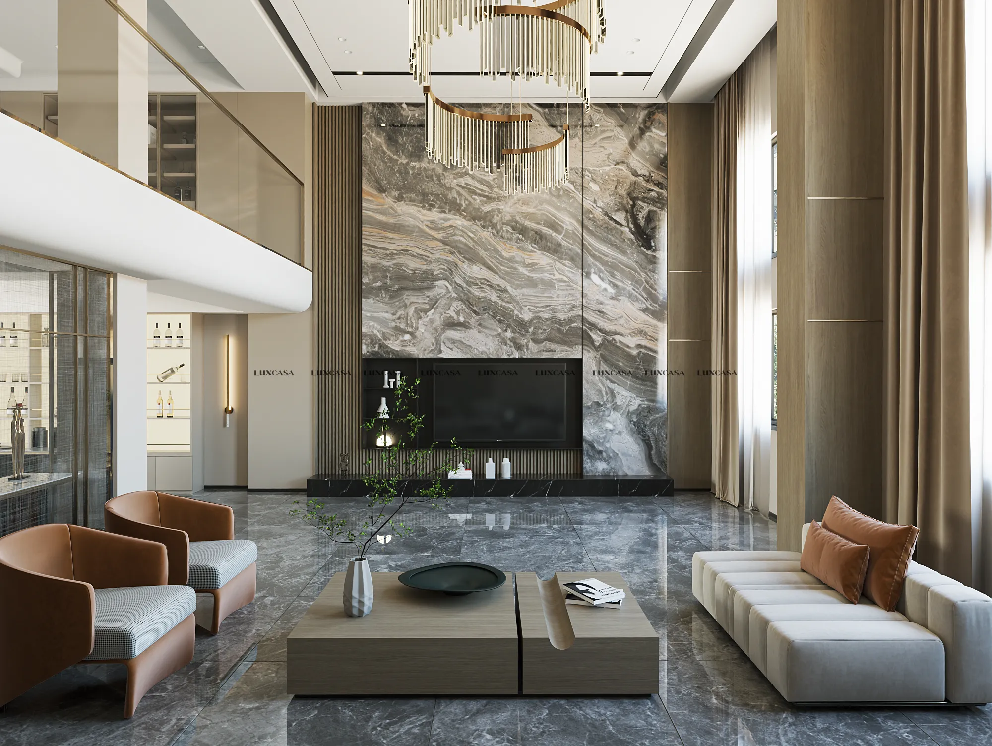 Gạch 1000x1000 vân đá xám 100LU004