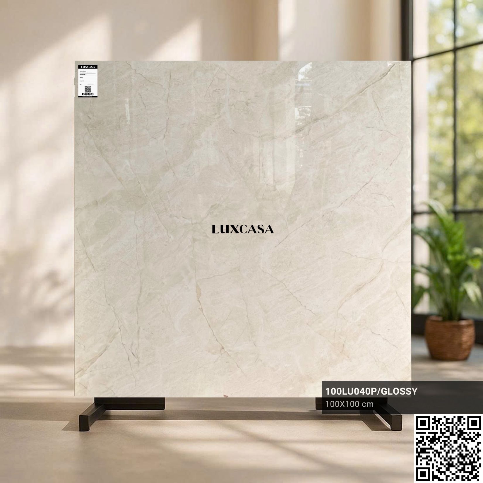 Gạch 1000x1000 vân đá vàng 100LU040P