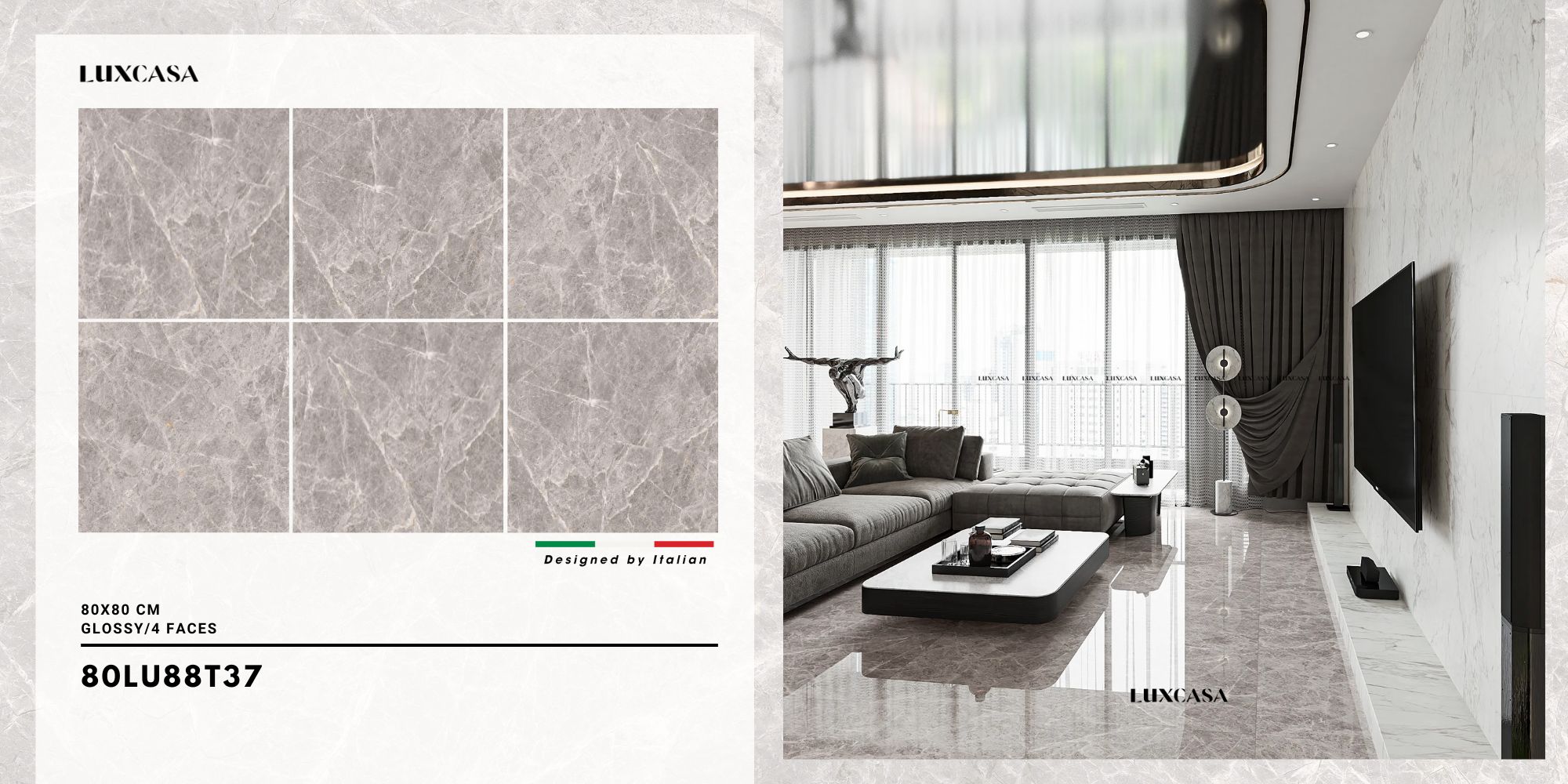 Gạch bóng 80×80 80LU88T37
