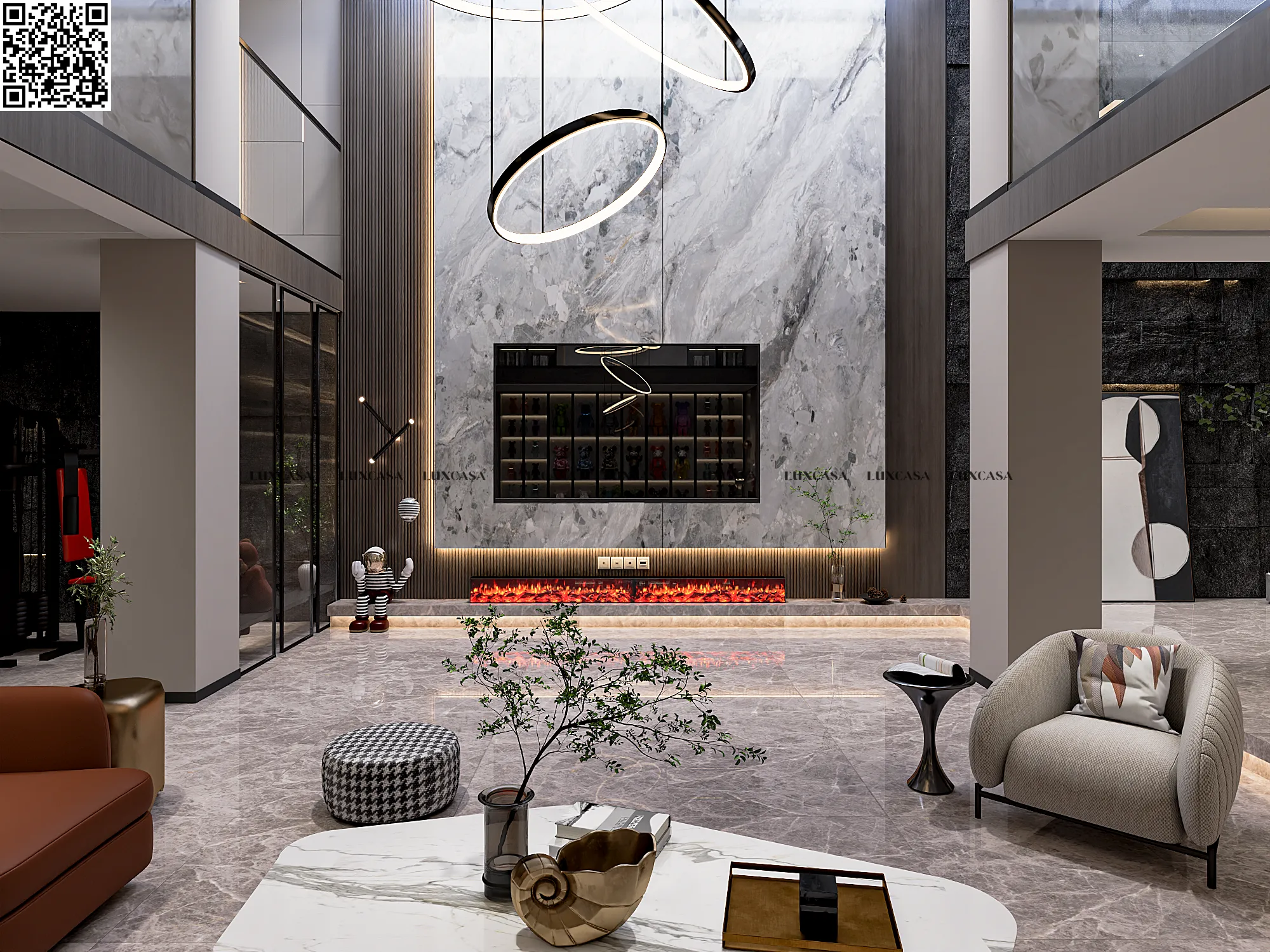 Gạch bóng lát phòng khách 80x80 80LU88T37 (2)