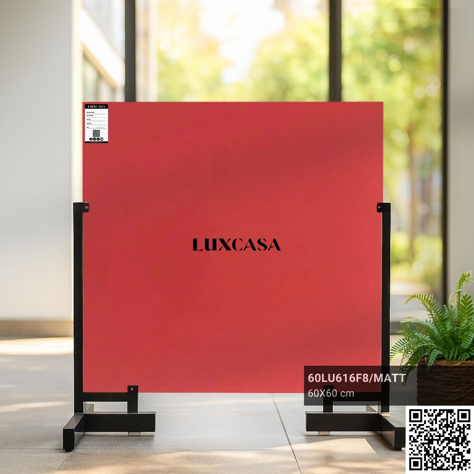 Gạch đơn sắc 60x60 màu đỏ