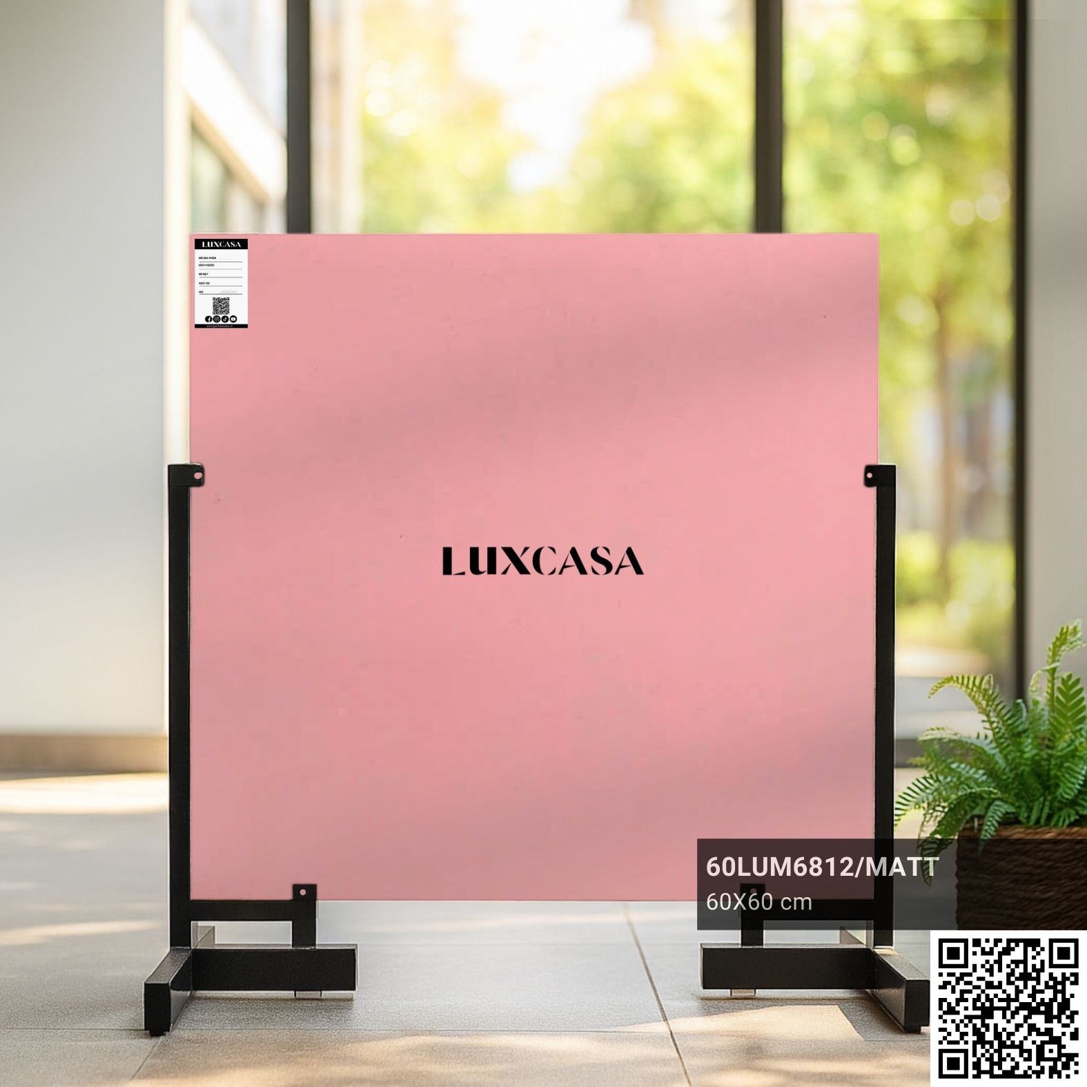 Gạch đơn sắc 60x60 màu hồng