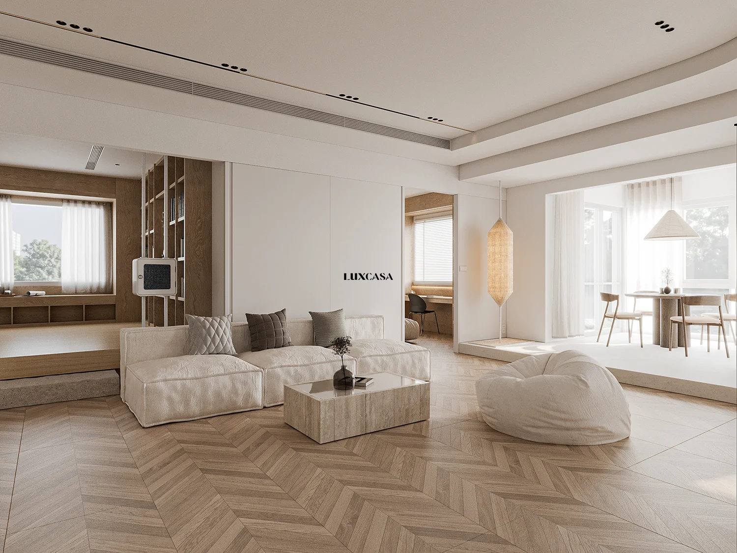 Gạch giả gỗ xương cá 60x120 612LU126135