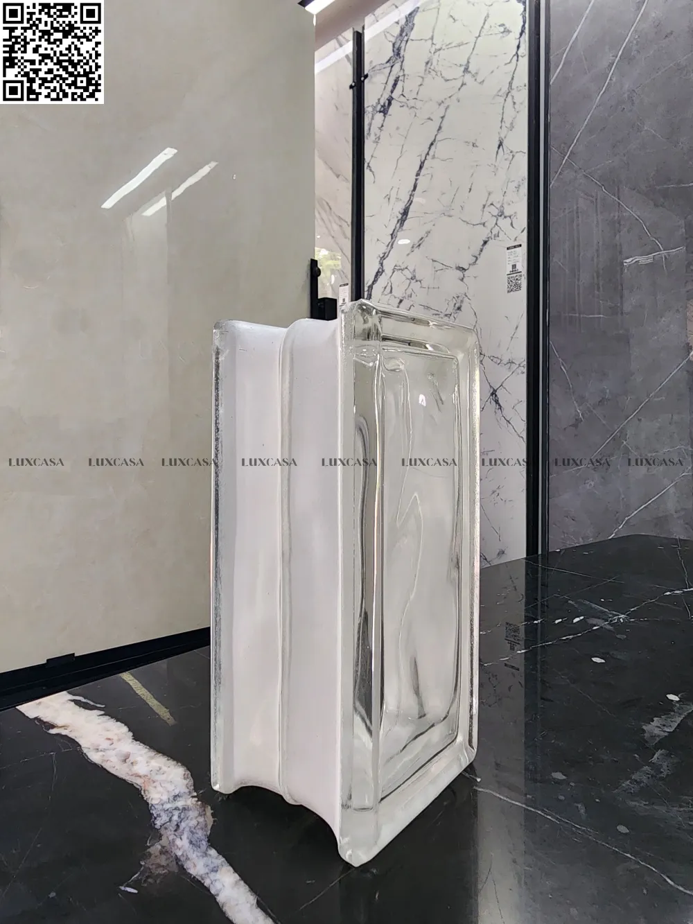 Gạch kính rỗng 9x19x8 mẫu 2