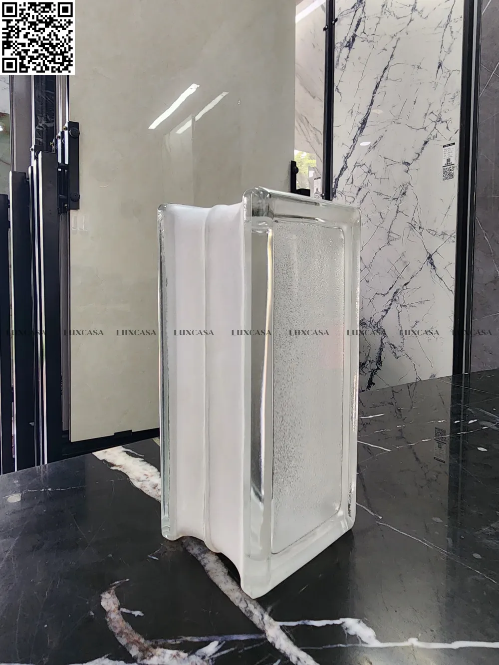 Gạch kính rỗng 9x19x8 mẫu 4