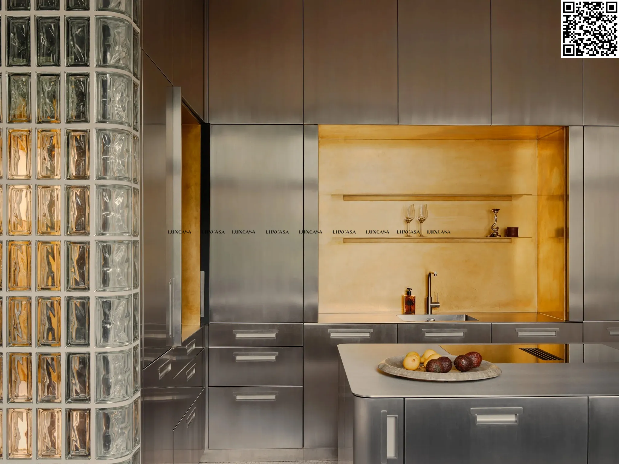 Gạch kính rỗng 9x19x8 mẫu 2