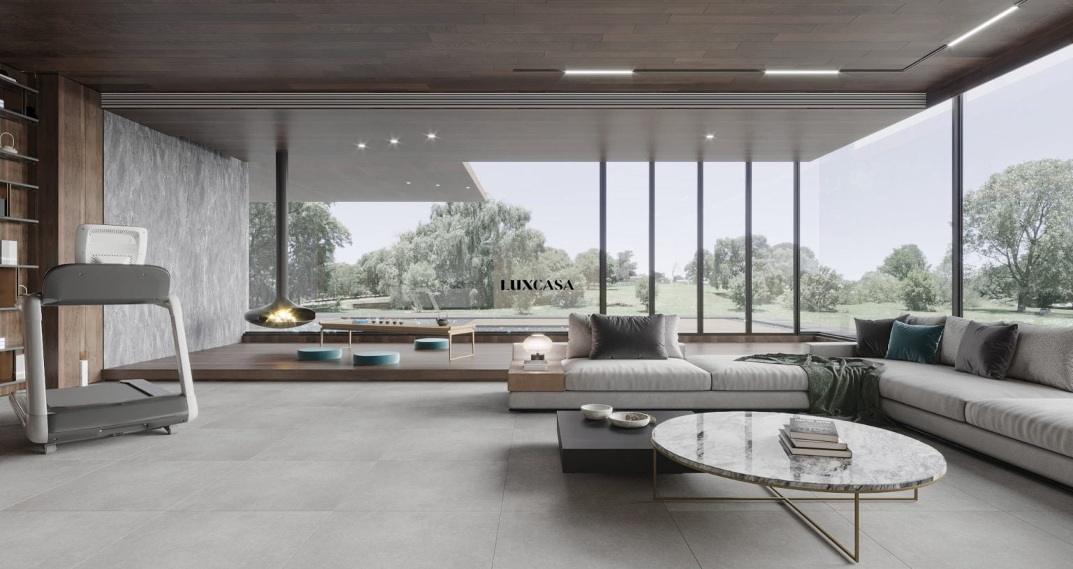 Gạch porcelain 800x800 lát nền phòng khách