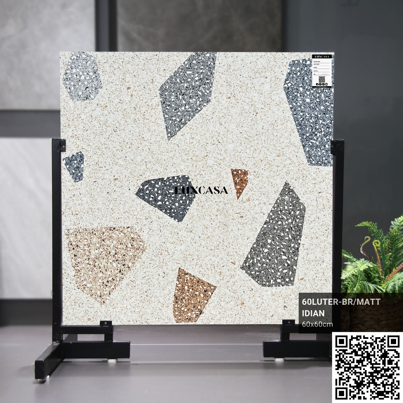 Gạch terrazzo 600x600 60LUTER-BR