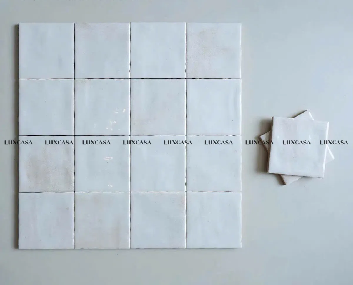 Gạch thẻ vuông 10x10 màu trắng