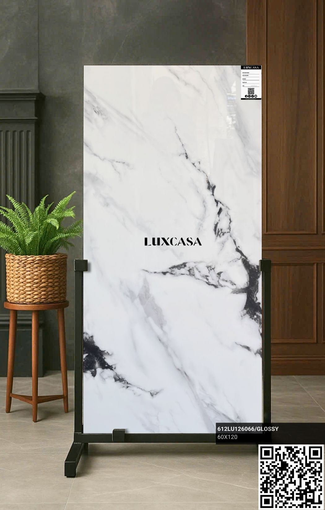 Gạch trắng vân đá đen 60x120 612LU126066