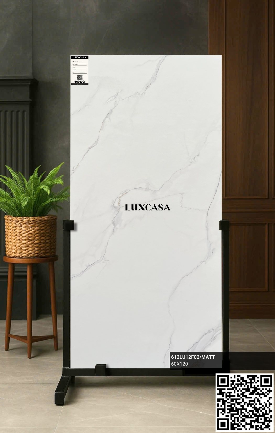 Gạch trắng vân mây mờ 60×120 612LU12F02