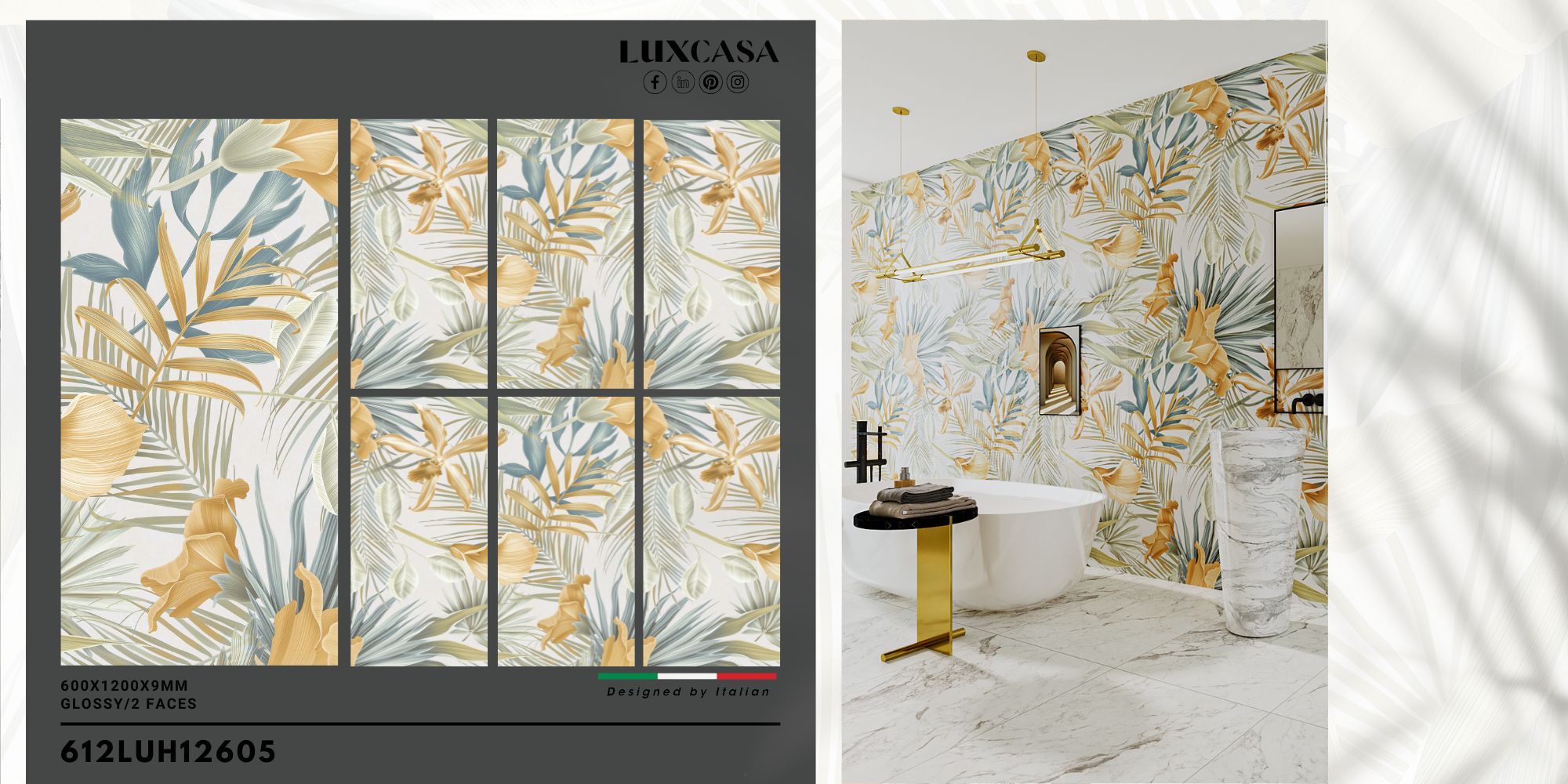Gạch tranh ốp tường 60x120 612LUH12605