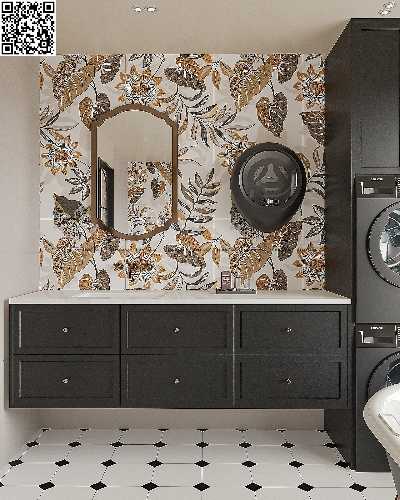 Gạch tranh ốp wc 60x120 612LUH12601