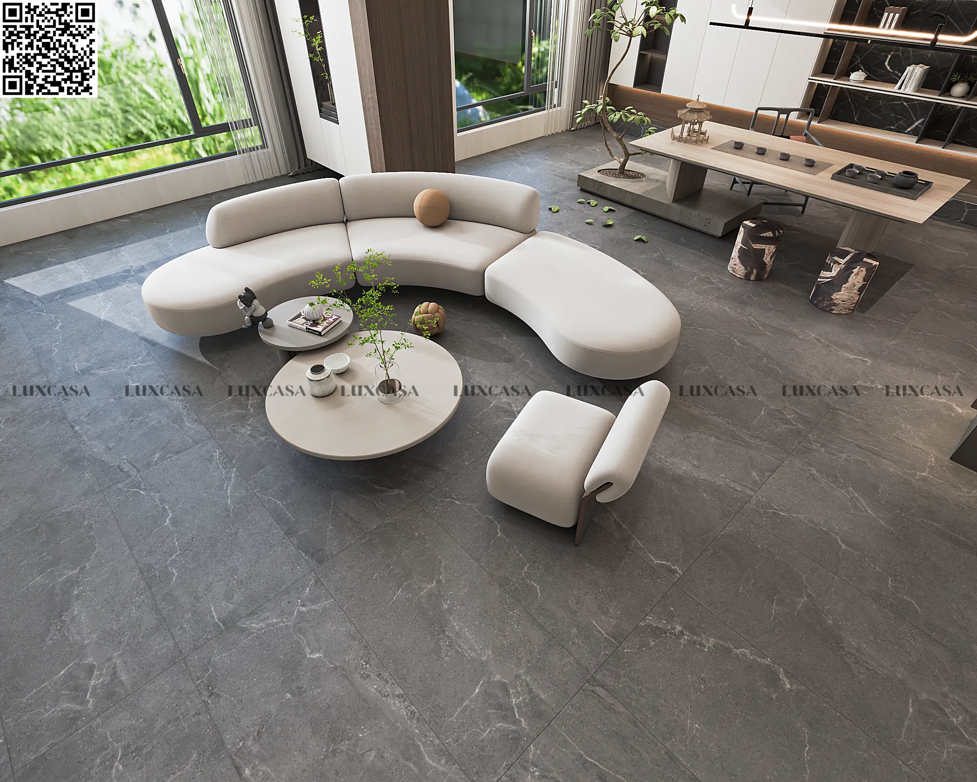Gạch xám đen 60x120 612LU126189M