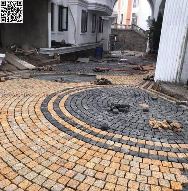 Đá cubic lát kiểu hình tròn