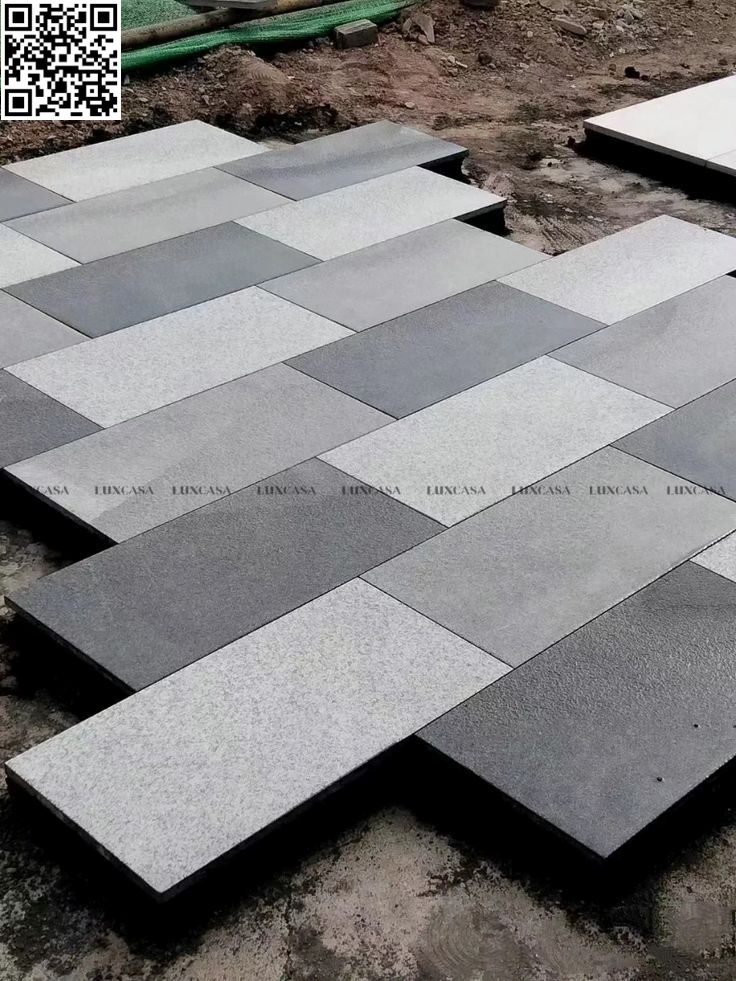 Đá granite 30x60 xám, trắng lát sân vườn