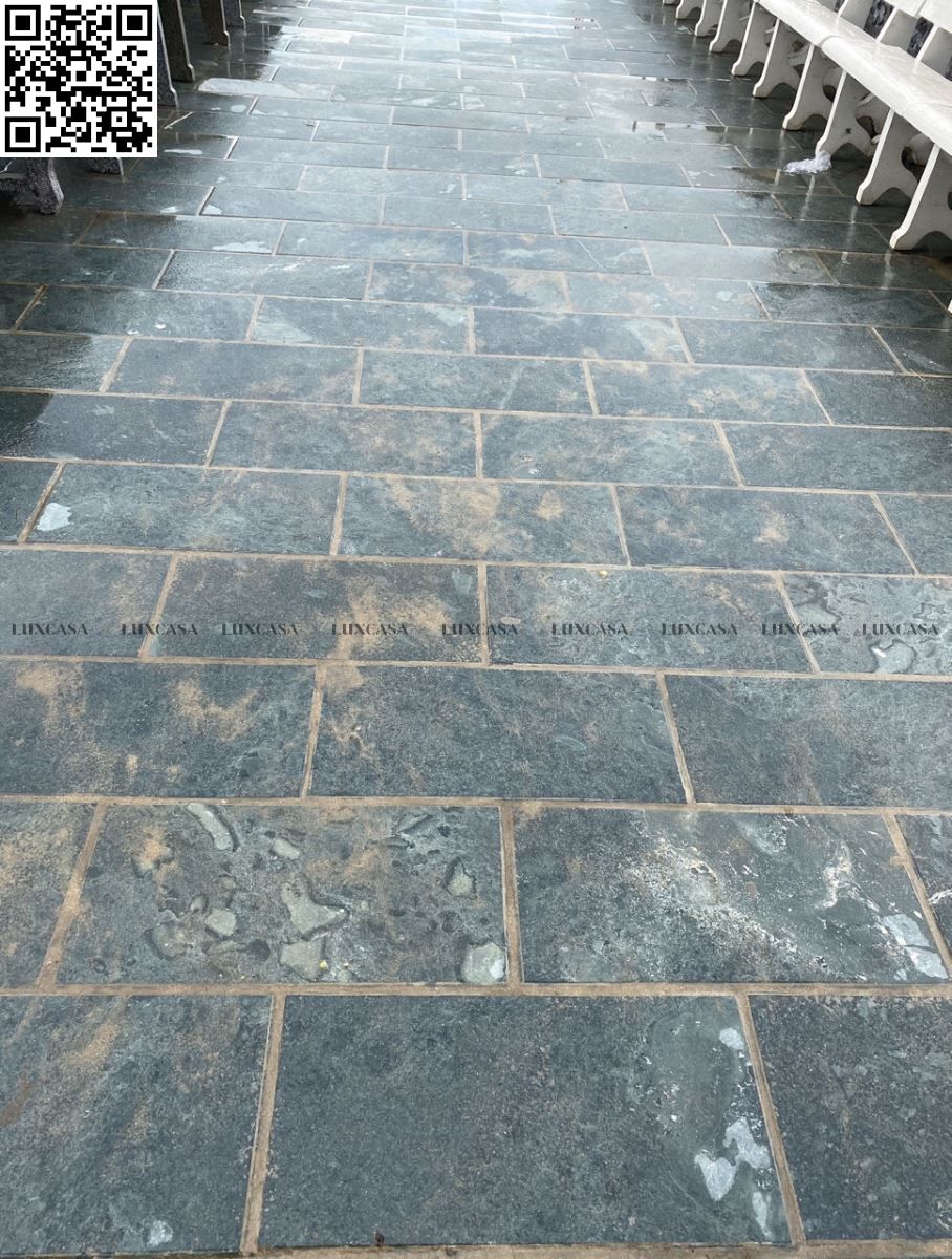 Hình ảnh đá xanh rêu Thanh Hóa 30x60 lát sân lối đi